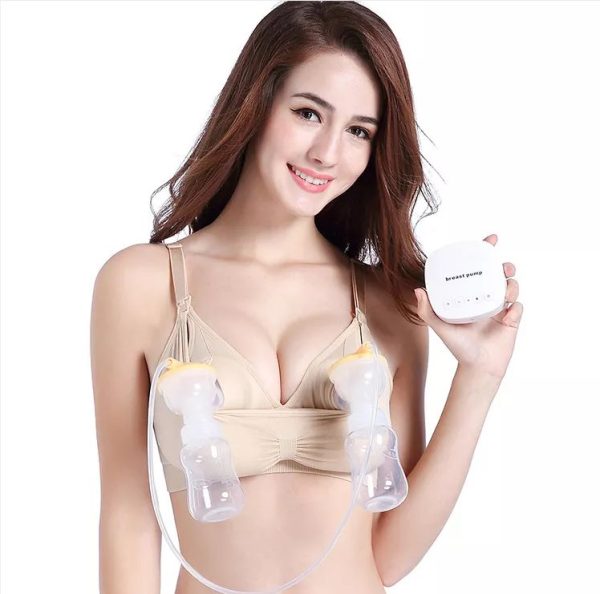 Hands free pumping bra Nude