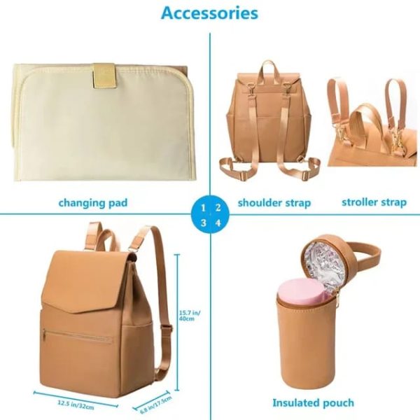 Vegan Leather Diaper Bag