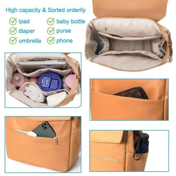 Vegan Leather Diaper Bag