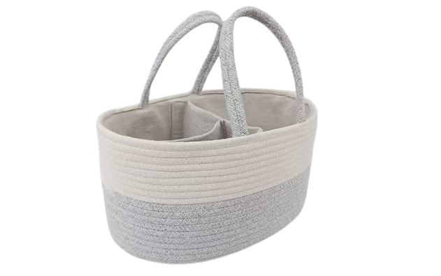 Diaper caddy Grey and white